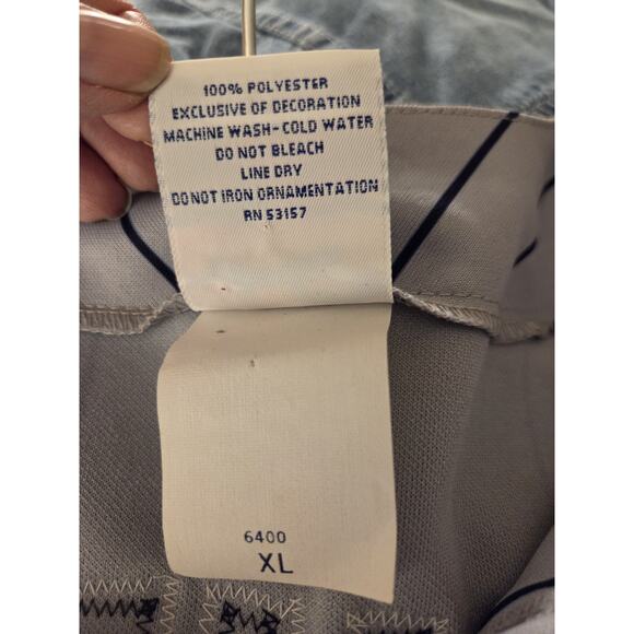 Anaheim Angels Jersey Mens XL MLB Majestic Pinstripe Vtg 90s #18 J Duffy USA - Picture 6 of 11